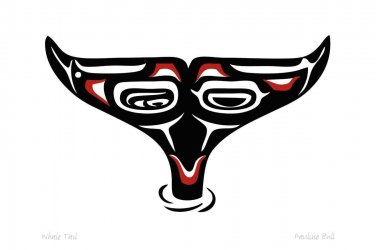 Whale Tail Pauline Bull Art Card Interior Salish Lillooet Nation Native