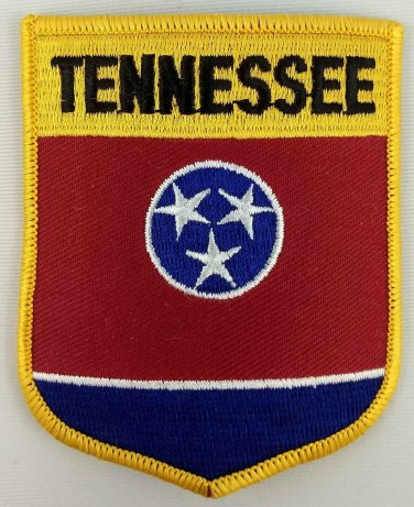 Tennessee State Shield Patch Badge Embroidered Iron On Sew On Applique