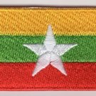 Myanmar Flag Patch Embroidered Iron On Applique Burmese Myanma