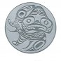 Haida Dogfish Drum Bill Reid Silver Embossed Art Card Northwest Coast Native