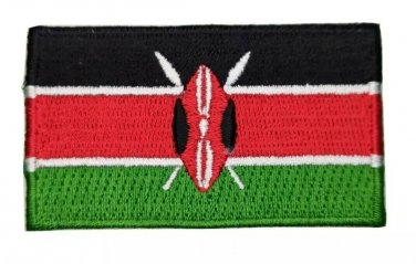 Kenya Flag Patch Badge Embroidered Iron On Sew On Applique Kenyan