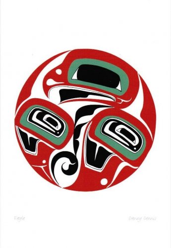Eagle Danny Dennis Art Card Tsimshian Northwest Coast Native No. 598