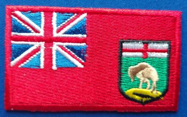 Manitoba Flag Patch Embroidered Iron On Applique