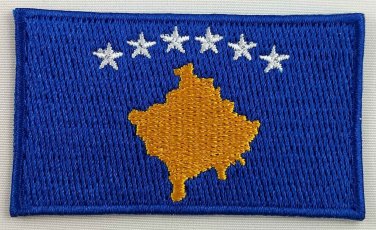 Kosovo Flag Patch Embroidered Iron On Applique Kosovar Kosovan