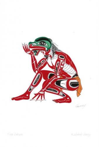 Frog Dancer Richard Shorty Art Card Northern Tuchone Yukon Native
