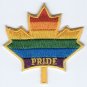 Rainbow Maple Leaf Patch LGBT Pride Embroidered Iron On Applique