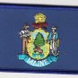Maine State Flag Patch Embroidered Iron On Applique