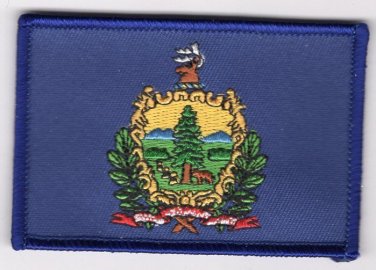 Vermont State Flag Patch Embroidered Iron On Applique
