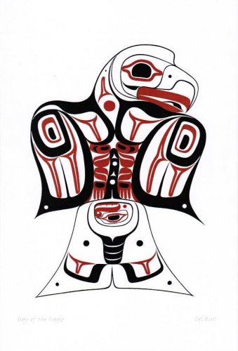 Day of the Eagle Del Russ Art Card Northwest Coast Haida Native