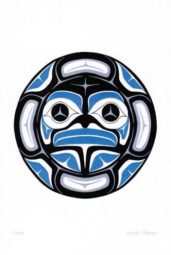 Face Derek Thomas Art Card Metis Coast Salish Art