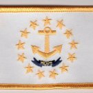 Rhode Island State Flag Patch Embroidered Iron On Applique