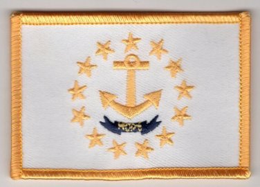 Rhode Island State Flag Patch Embroidered Iron On Applique