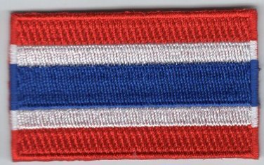 Thailand Flag Patch Embroidered Iron On Applique Thai
