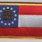 Georgia Flag Patch Embroidered Iron On Applique