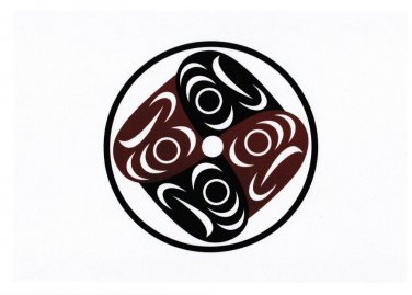 Salmon Water Ripples lessLIE Leslie Robert Sam Art Card Coast Salish Native