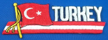 Turkey Flag Patch Embroidered Iron On Applique