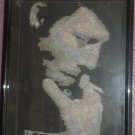 Tom Waits completed cross stitch