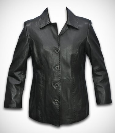 Women lamb leather Jacket , biker Jacket  , Motor bike jacket by Ruby Leather