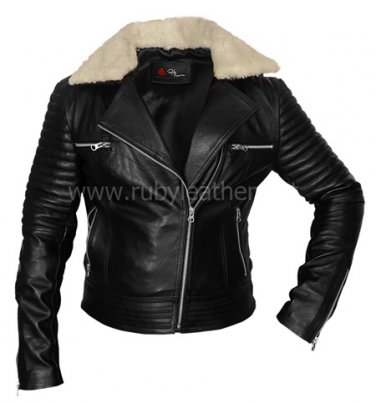 Women lamb leather biker , Biker jacket ,  Motor biker jacket by Ruby Leather
