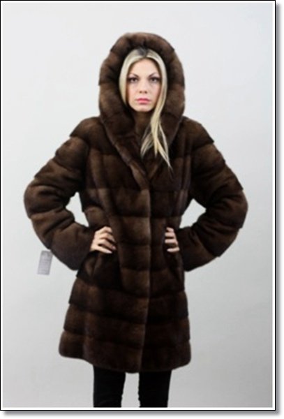 Mahogany Hooded Mink Fur Coat For Women,mink fur coat for women