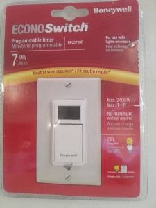 Honeywell Rpls730b1000 7-day Programmable Light Switch Timer