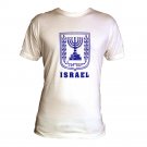Menorah Israel Jewish Judaism Menorah T Shirt White Hebrew Letters Size XL New