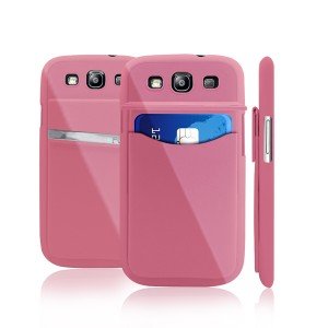 Leather Hard Pocket Credit Card Holder Case For Samsung Galaxy S3