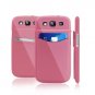 Leather Hard Pocket Credit Card Holder Case For Samsung Galaxy S3
