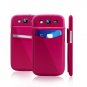 Leather Hard Pocket Credit Card Holder Case For Samsung Galaxy S3