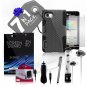 Hybrid Hard & Soft Mesh Protective Purple Case for LG Optimus F3 7 Piece Bundle
