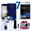 Hybrid Hard and Soft Mesh Protective Grey Case for LG Optimus L9 7 Piece Bundle