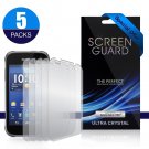5 Pack Ultra Clear LCD Screen Protectors Shield Film for Kyocera Hydro XTRM
