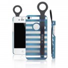 Original Hard Plastic Strap Ring Pull Over Stand Case For iPhone 4 4s