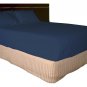 300 TC 100% Egyptian cotton 4 piece Sheet set Solid 15" Deep Pocket ( King, Navy Blue )
