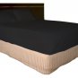 300 TC 100% Egyptian cotton 4 piece Sheet set Solid 15" Deep Pocket ( California King, Black )
