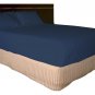 500 TC Egyptian cotton 4 piece Sheet set Italian Finish Solid Deep Pocket (Full XL Size, Navy Blue)