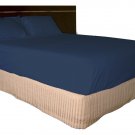 600 TC Egyptian cotton 4 piece Sheet set Solid 15" Deep Pocket (Full Size, Navy Blue)