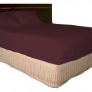 600 TC Egyptian cotton 4 piece Sheet set Solid 15" Deep Pocket (Full Size, Burgundy)