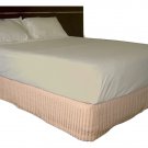 500 TC Egyptian cotton Fitted Sheet Italian Finish Solid ( King, Ivory )