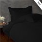 Egyptian Cotton 300 TC 4 Piece Sheet Set 8 Inch Deep Pocket UK Small Single Size Black Color Solid