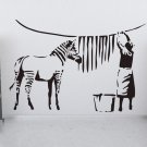 Banksy Zebra Stripes Wash Graffiti Wall Decal Sticker Vinyl - Banksy Zebra Stripes Wash