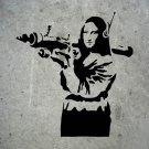 Banksy Mona Lisa with Rocket Launcher Graffiti Wall Decal Sticker Vinyl