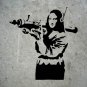 Banksy Mona Lisa with Rocket Launcher Graffiti Wall Decal Sticker Vinyl
