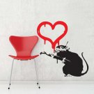 Banksy Famous Rat In love Graffiti Wall Decal Sticker Vinyl - Rat in Love