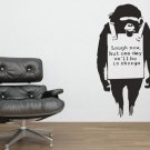 Laugh now Monkey Banksy Graffiti Wall Decal Sticker Vinyl