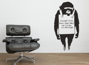 Laugh now Monkey Banksy Graffiti Wall Decal Sticker Vinyl
