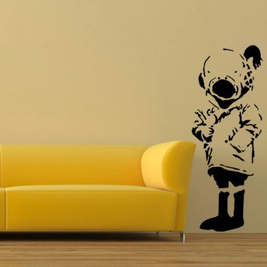 Eskimo Raincoat Banksy Graffiti Wall Decal Sticker Vinyl - Rain coat