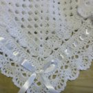 Crochet White Christening, Baptism Baby Blanket, Afghan,Crochet Lace