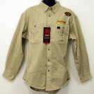 New WRANGLER Mens Long Sleeve Shirt in Ivory Color, Size XL