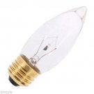 LOT OF 5 Satco S3293 60W,120V CLEAR TORPEDO STANDARD BASE (Regular) Lamp Bulbs